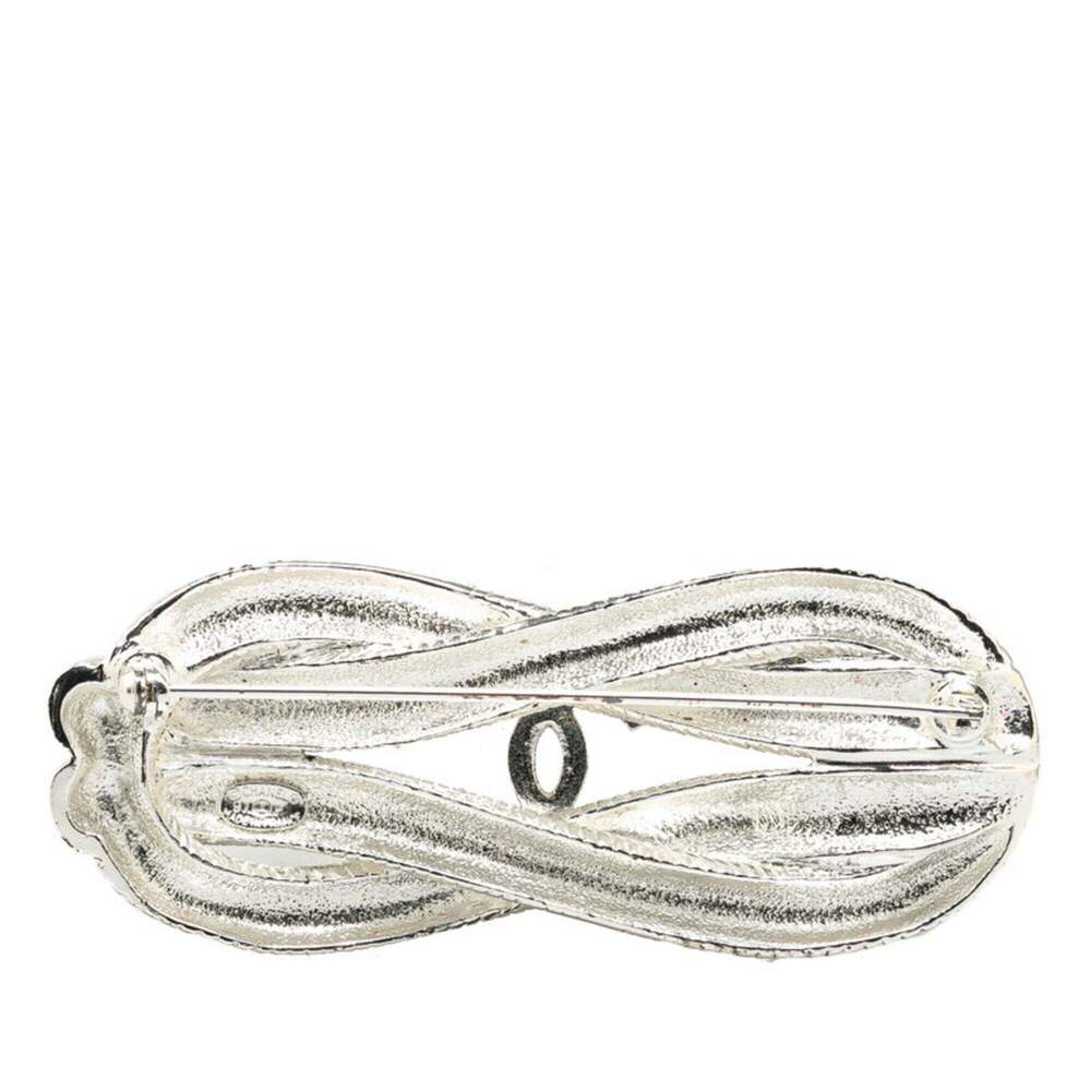 CHANEL Vintage Silver Logo Brooch - Picture 2 of 7